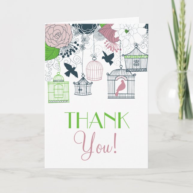 Carte de remerciement florale de printemps avec ca (Devant)