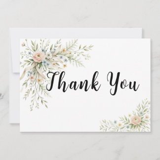 Carte de remerciement florale personnalisée