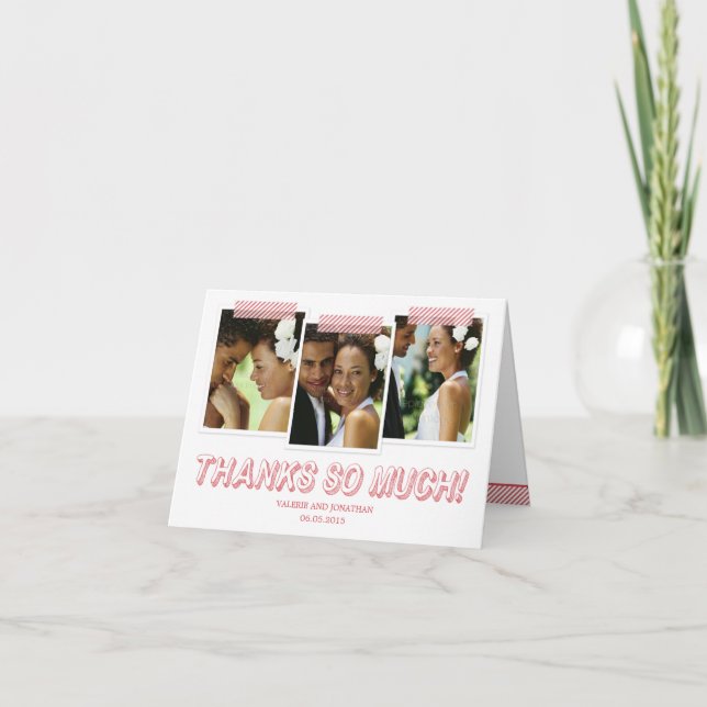 Carte de remerciement Funky Snapshots (Devant)