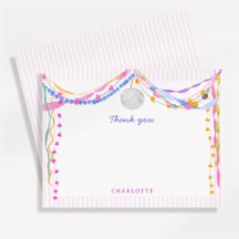 Carte de remerciement Guirlande en papier boule di