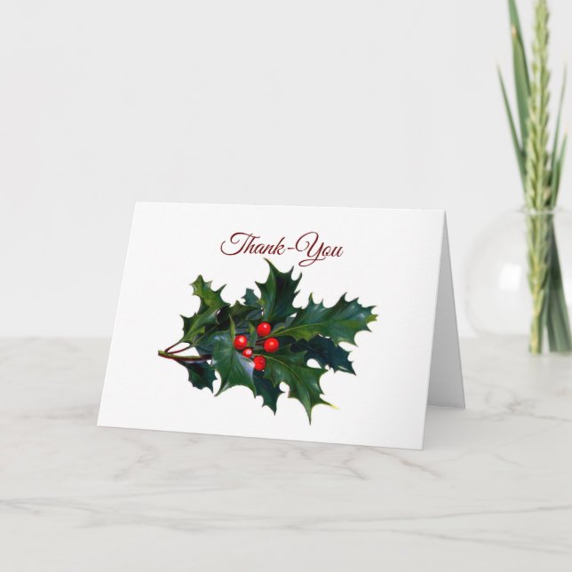 Carte de remerciement Holly Holiday (Devant)