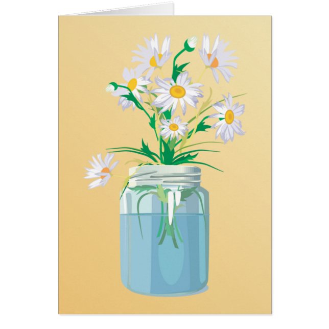 Carte de remerciement Marguerites d'été (Devant)