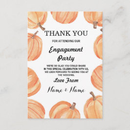 Carte de remerciement Mariage Engagement Citrouill