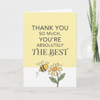 Carte de remerciement Mignonne Abeille - Vous êtes