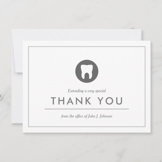 Carte de remerciement minimale à plat sur le thème (Devant)