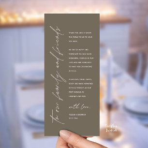 Carte de remerciement moderne pour dîner de récept