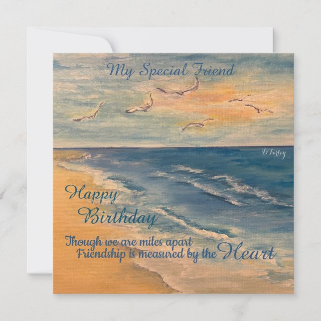 Carte de remerciement Ocean Beach Breeze Flat (Devant)
