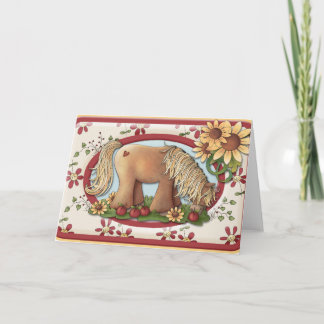 Carte de remerciement ou carte de joli poney