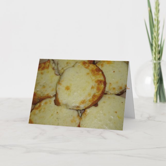 Carte de remerciement "Pain au fromage et à l'ail" (Devant)
