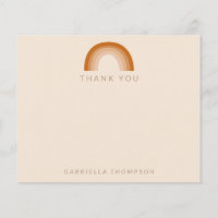 Carte de remerciement personnalisée Boho Rainbow T