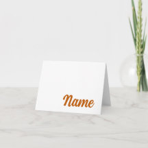 Carte de remerciement personnalisée BURNT ORANGE