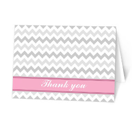 Carte de remerciement personnalisée Chevron gris r
