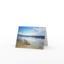 Carte de remerciement personnalisée de plage, inté