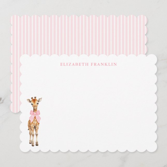 Carte de remerciement personnalisée pour Baby Show (Devant / Derrière)