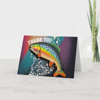 Carte de remerciement personnalisée pour la pêche 
