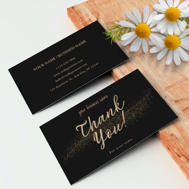 Carte de remerciement personnalisée pour les petit (Personalized Small Business Thank You Cards)