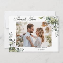 Carte de remerciement photo aquarelle Eucalyptus