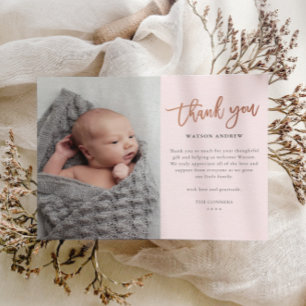 Carte de remerciement photo bébé budget