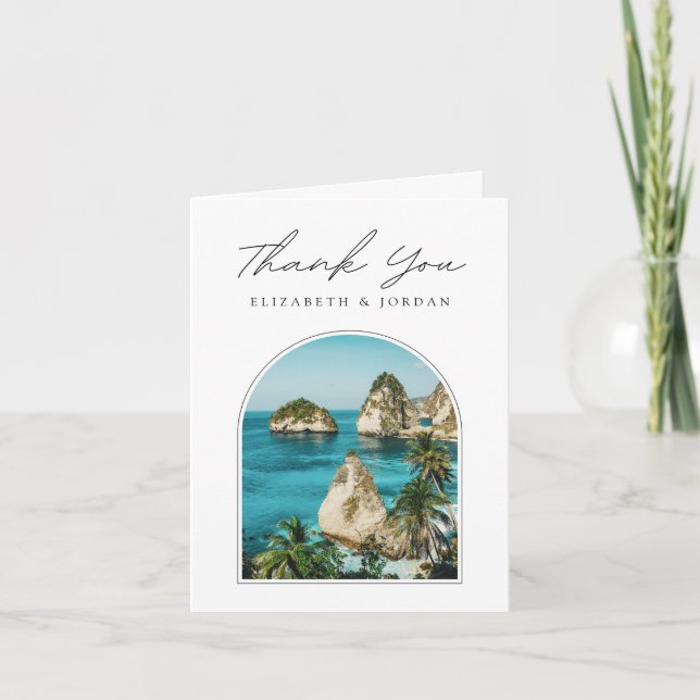 Carte de remerciement photo de Bali vierge (Devant)