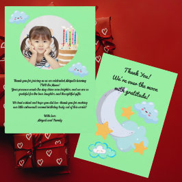 Carte de remerciement photo de joyeux anniversaire