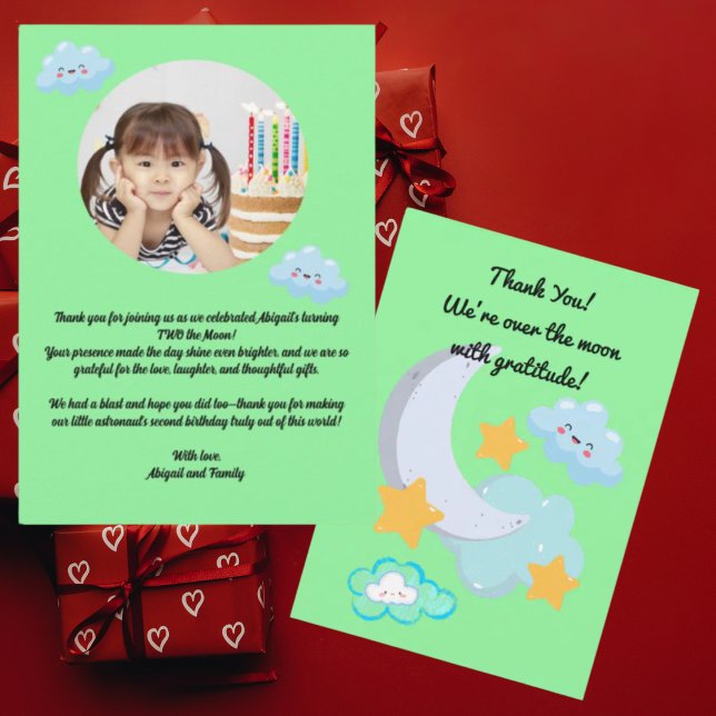 Carte de remerciement photo de joyeux anniversaire (Créateur téléchargé)