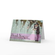 Carte de remerciement photo de mariage personnalis