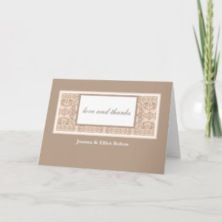 Carte de remerciement photo de style Damas