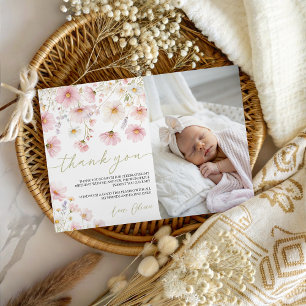 Carte de remerciement photo Petite Fleur Sauvage