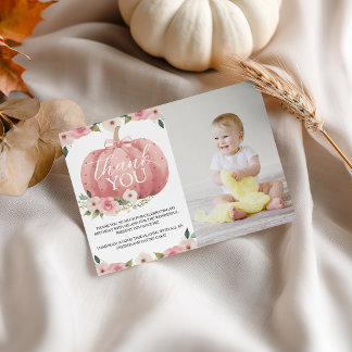 Carte de remerciement photo pour le 1er anniversai