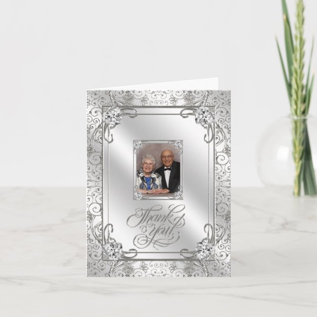 Carte de remerciement photo pour les 60 ans de mar (Devant)
