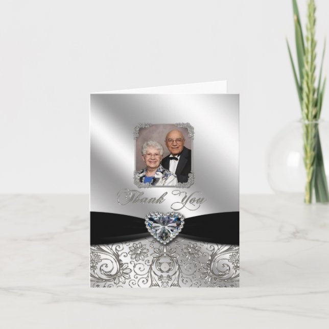 Carte de remerciement photo pour les 60 ans de mar (Devant)