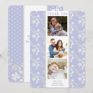 Carte de remerciement photo Simple Blossoms pour b