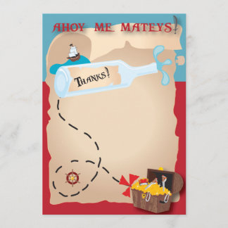 Carte de remerciement pirate