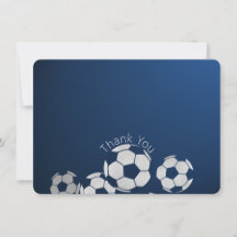 Carte de remerciement plate de sport de football