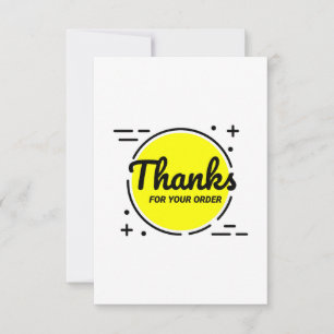 Carte de remerciement plate. Merci pour les cartes