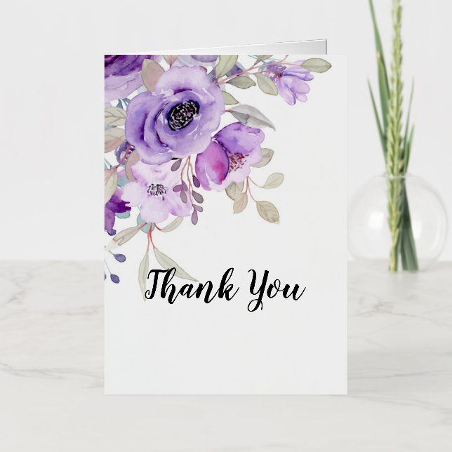 Carte de remerciement pliée (Recto)