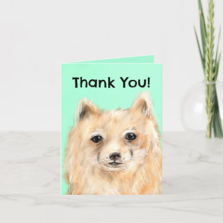 Carte de remerciement (Pomeranian)