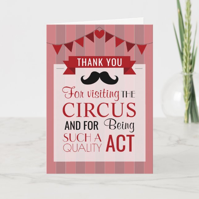 Carte de remerciement pour anniversaire avec affic (Devant)