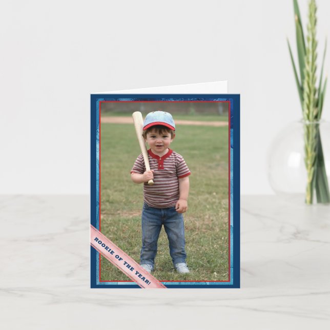 Carte de remerciement pour anniversaire de basebal (Devant)