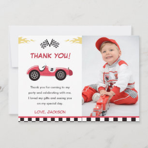 Carte de remerciement pour anniversaire de garçon 
