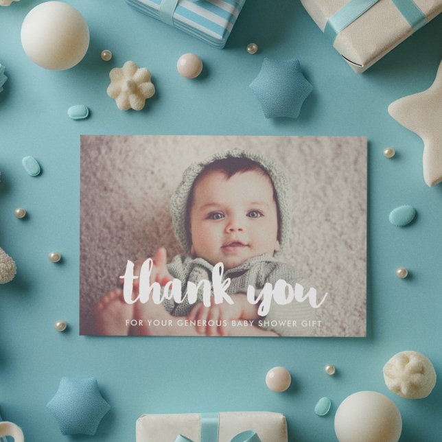Carte de remerciement pour baby shower (Créateur téléchargé)