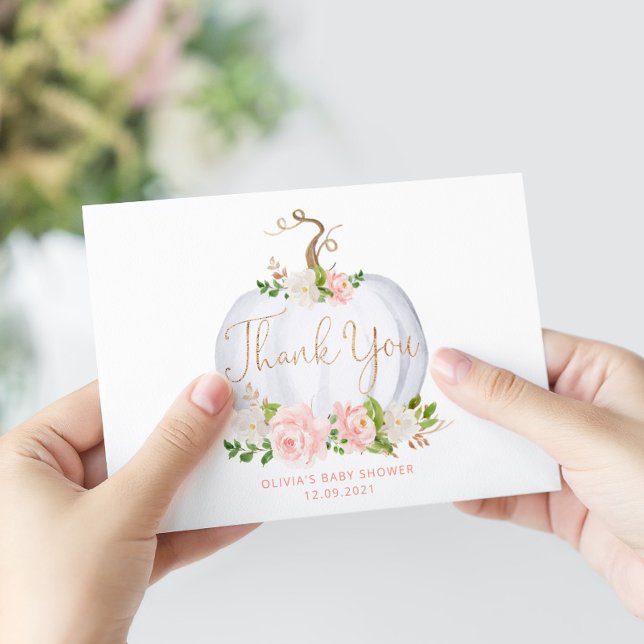 Carte de remerciement pour baby shower avec citrou (Créateur téléchargé)