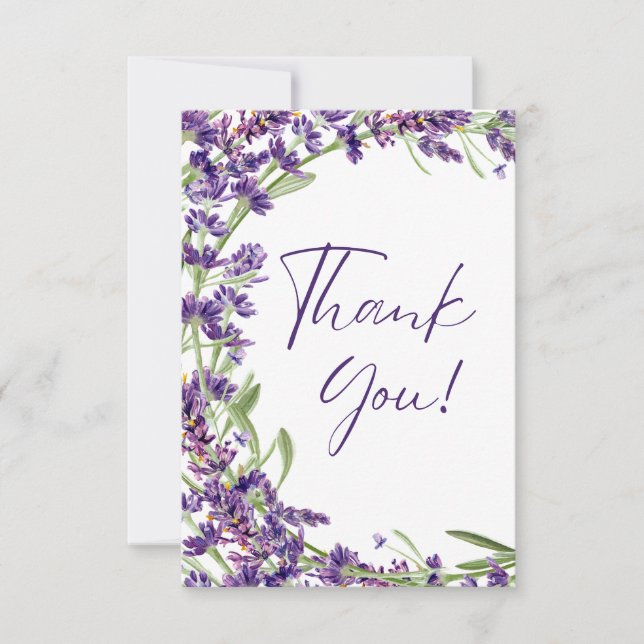 Carte de remerciement pour Baby Shower avec fleurs (Devant)