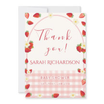 Carte de remerciement pour Baby Shower Berry Sweet