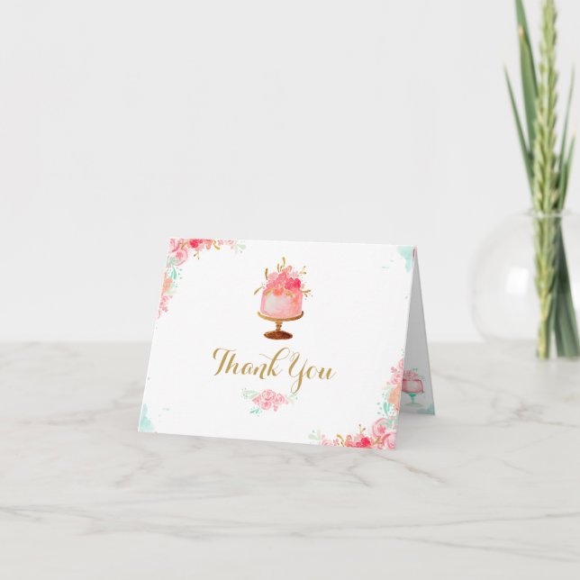 Carte de remerciement pour Baby Shower de mariage  (Devant)