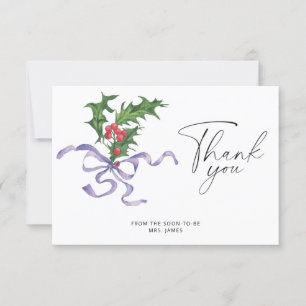 Carte de remerciement pour baby shower de Noël ave