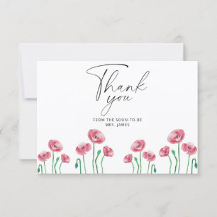 Carte de remerciement pour baby shower floral de m