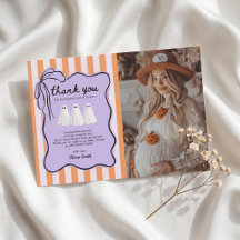 Carte de remerciement pour Baby Shower Halloween L