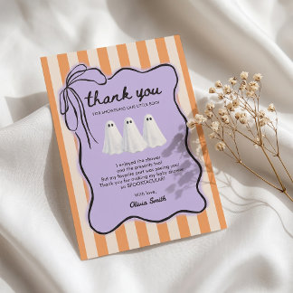 Carte de remerciement pour Baby Shower Halloween L