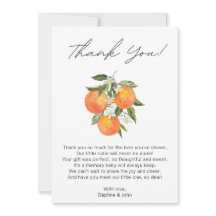 Carte de remerciement pour Baby Shower Little Cuti